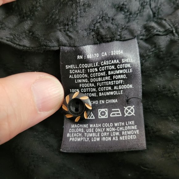 Anthropologie Postmark Womens US 10 Four Corners Shirt Dress Black Cotton Hi-Lo - Picture 11 of 12